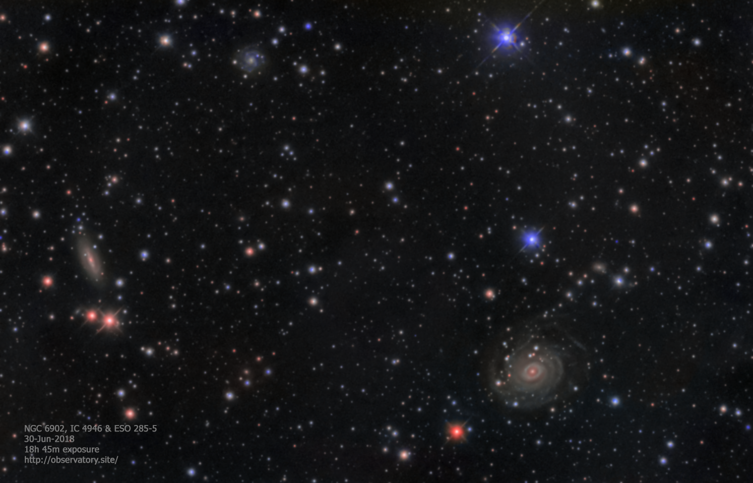 Spiral Galaxy NGC6902 and Friends