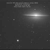 Asteroid 1999 CK46 Passing the Sombrero Galaxy thumbnail