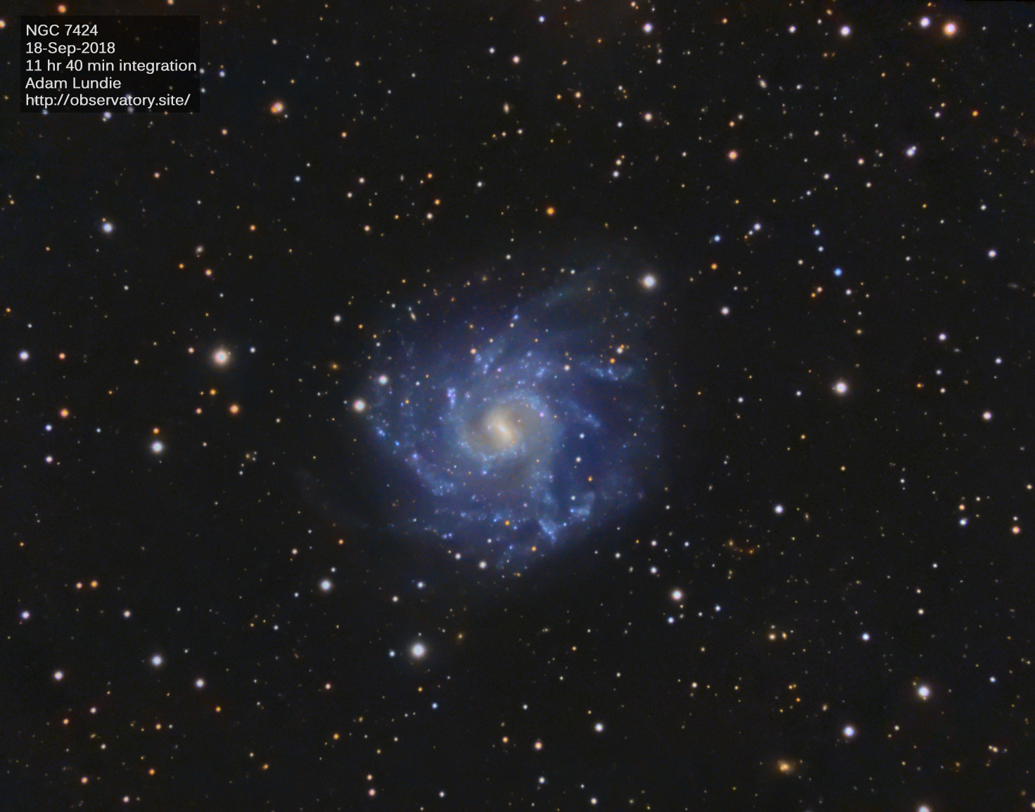 Grand Spiral Galaxy NGC7424