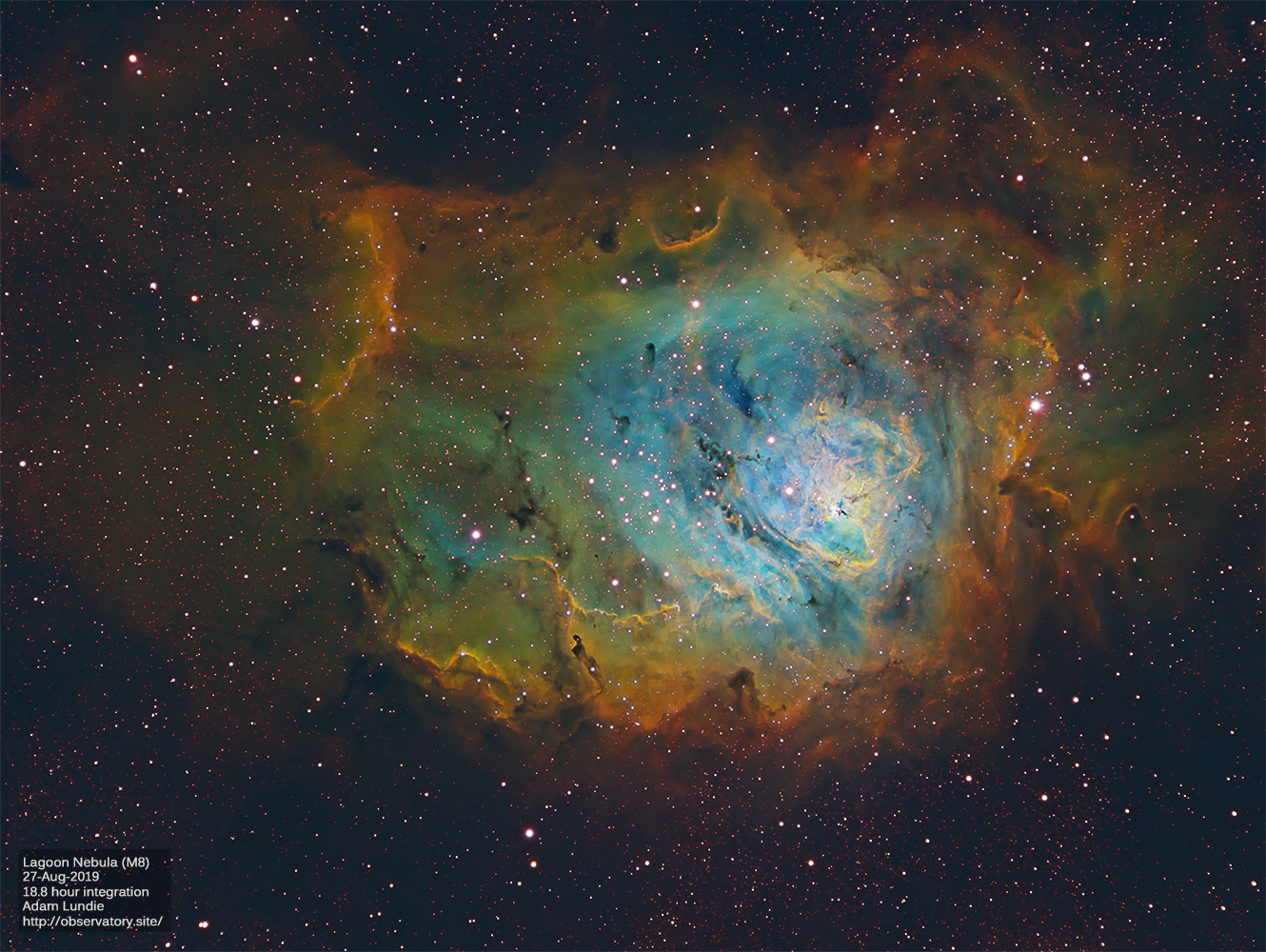 Narrowband Lagoon Nebula