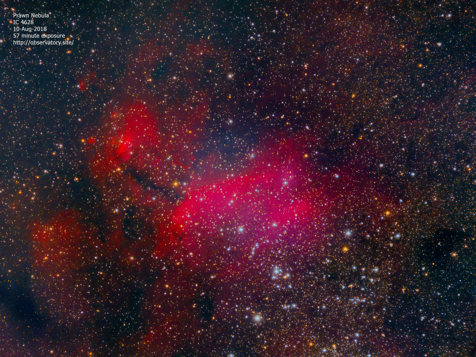 Prawn Nebula in Natural Color